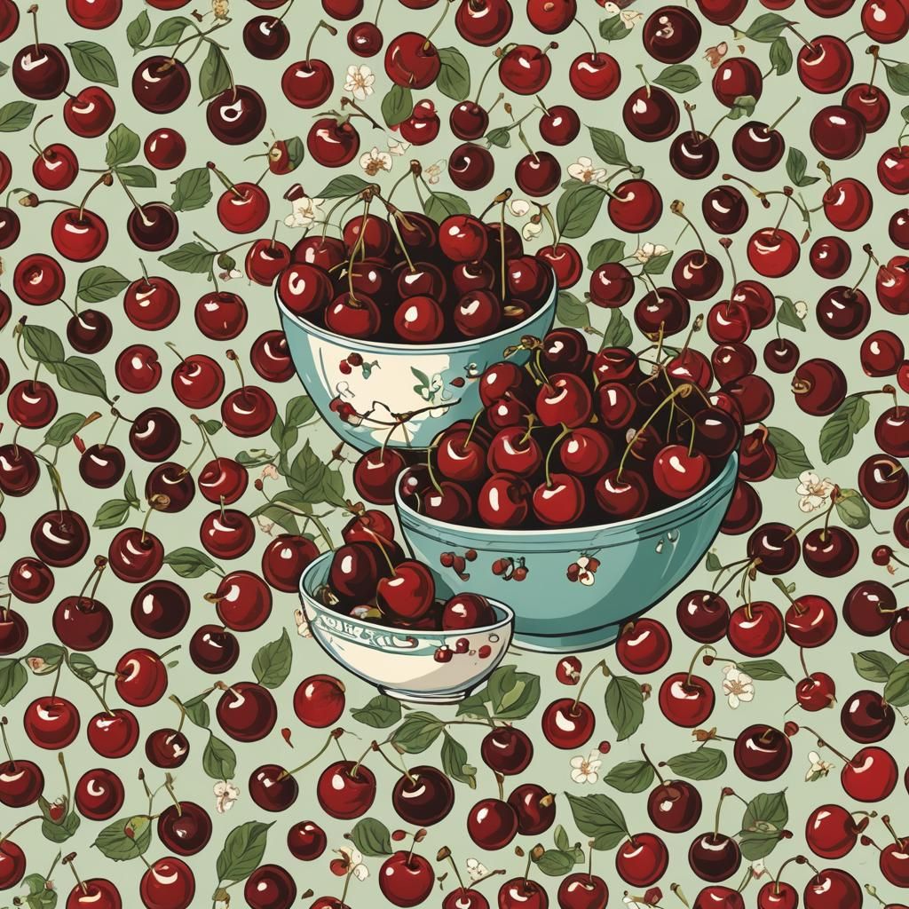 Bowl of Cherries Still Life