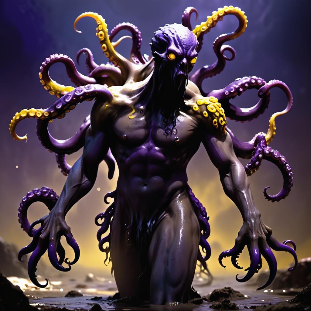 Mud Elemental Simic Hybrid in Dark Fantasy Style