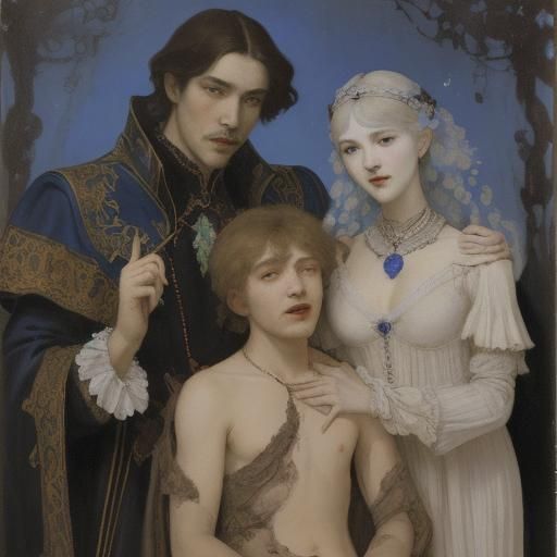 Two Vampires in a Blue Sky: Symbolist Painting