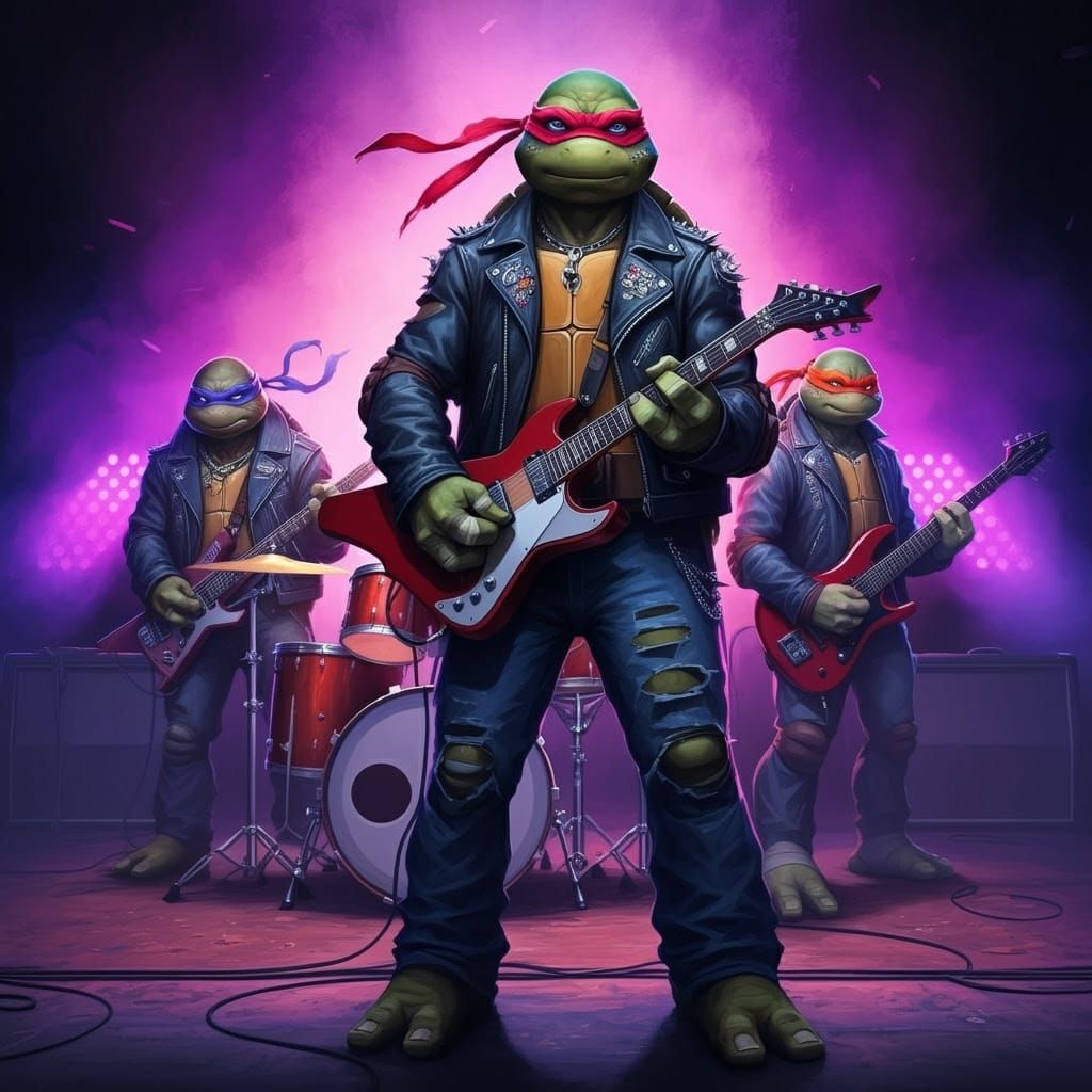 Ninja Turtles Rock Concert in Gritty Urban Style