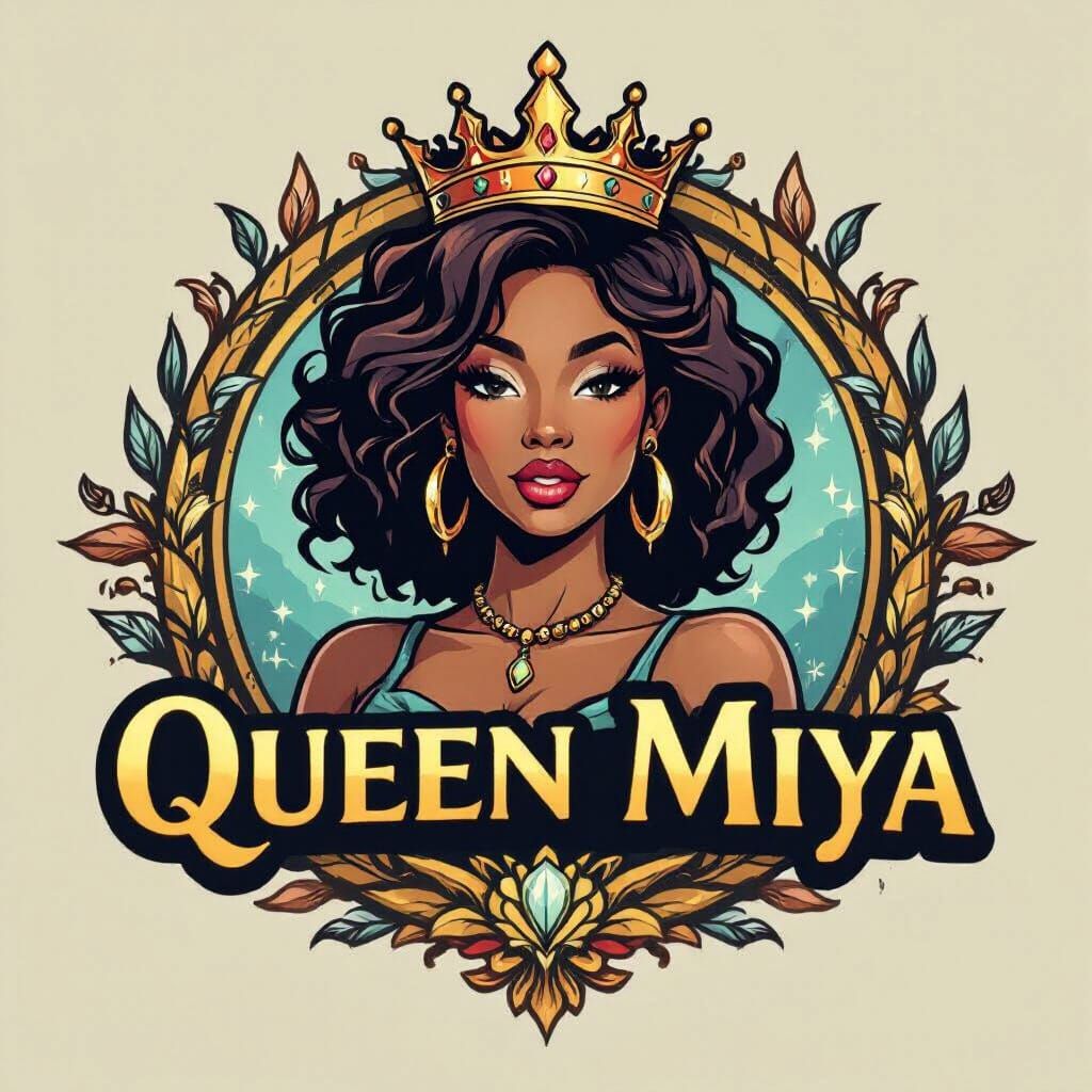 Queen Miya Rapper Logo Design