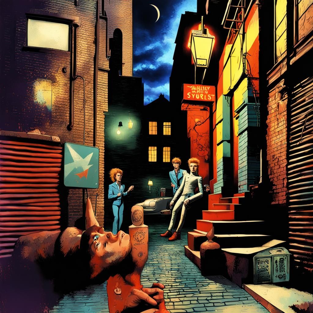 Inspired by David Bowie's Ziggy Stardust album cover.