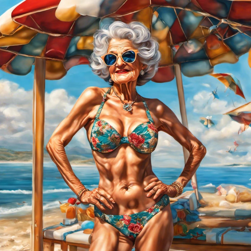 She used to be a pin-up girl, aged nicely