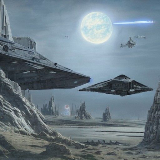 Star Wars Scene as Matte Painting
