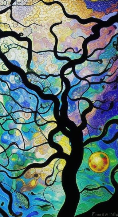 Cosmic Shores Sunset in Hyperdetailed Style