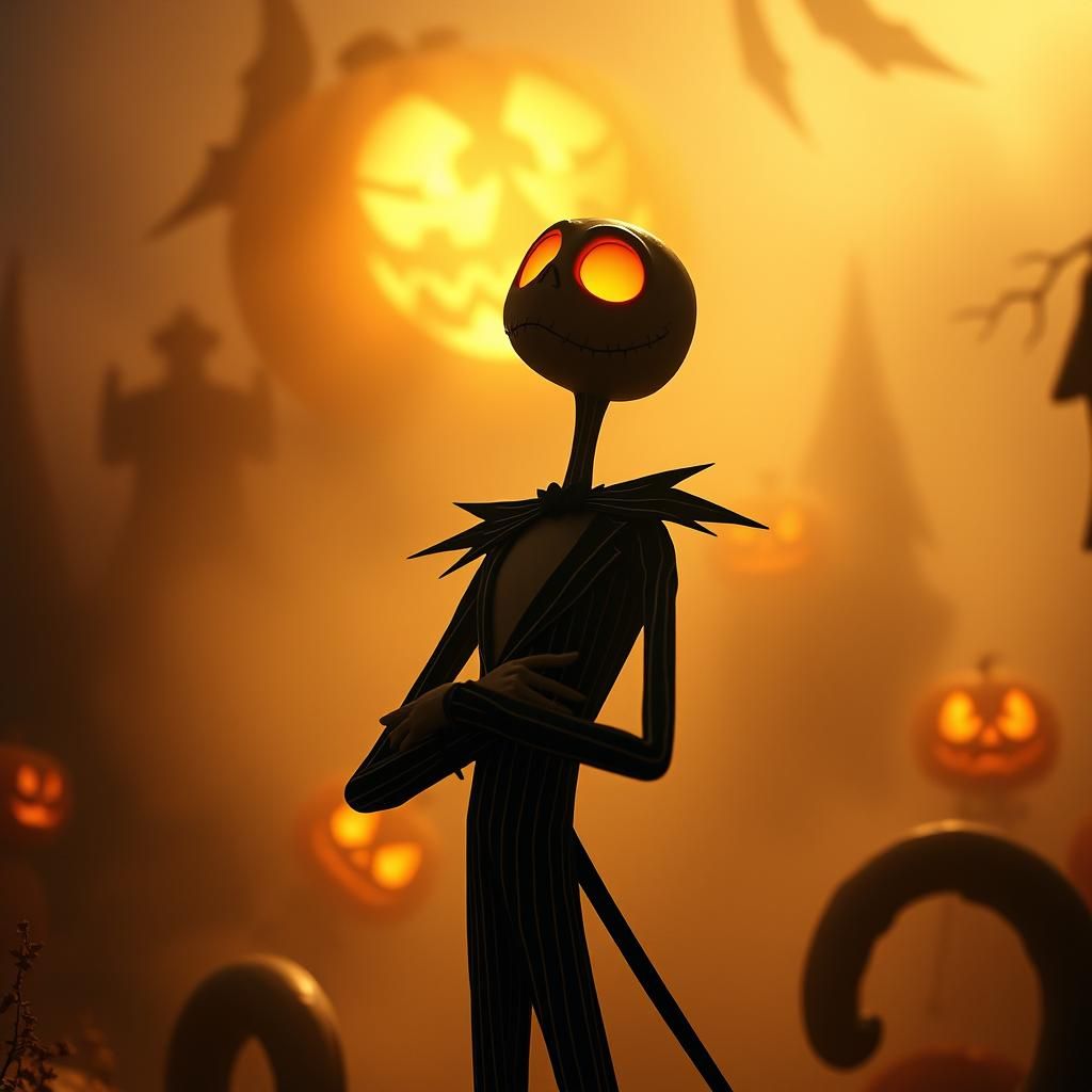 Jack Skellington in Halloween Town: Cinematic Portrait