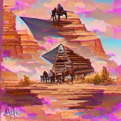 Pyramid in the Old West Landscape