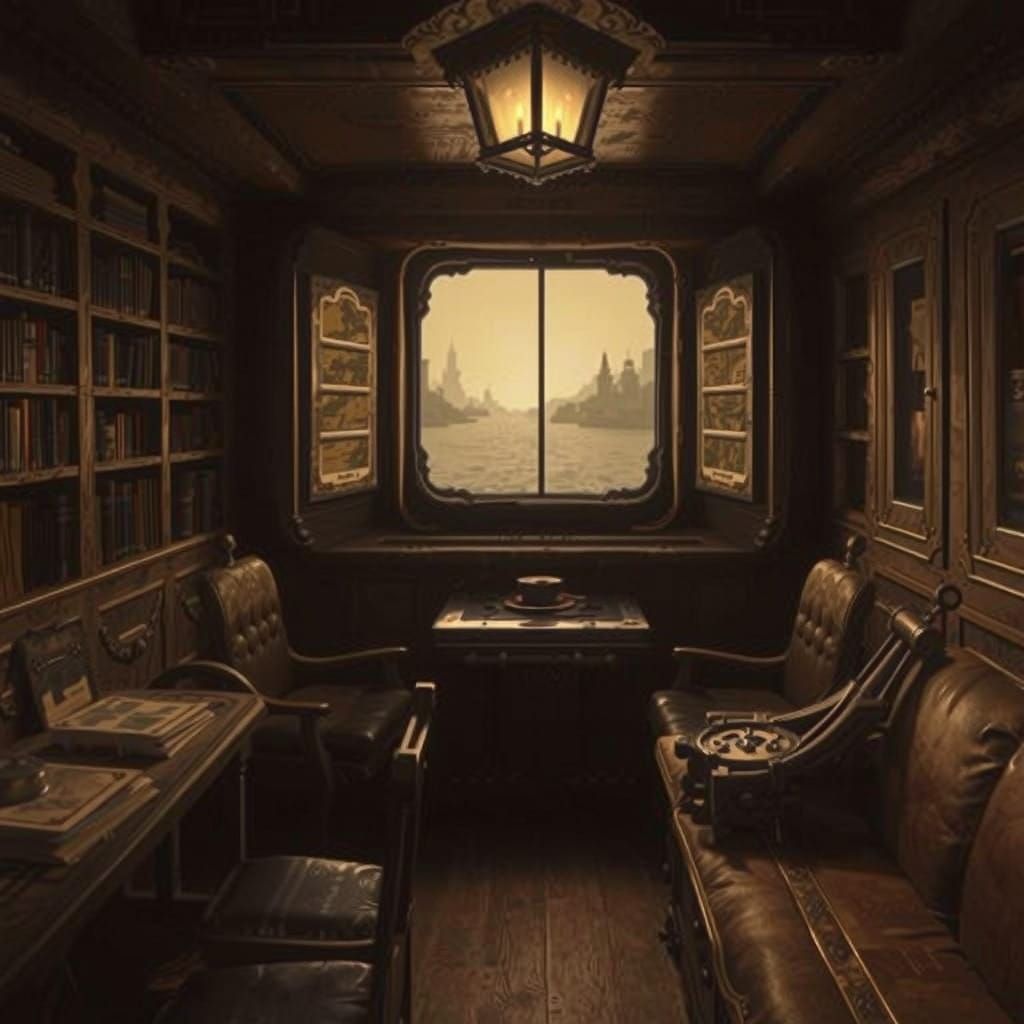 Antique Sextant on Navigational Table in Golden Lighting