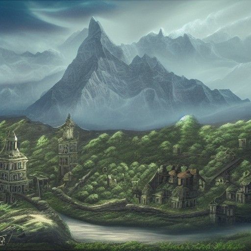 Detailed Matte Painting of Ganja