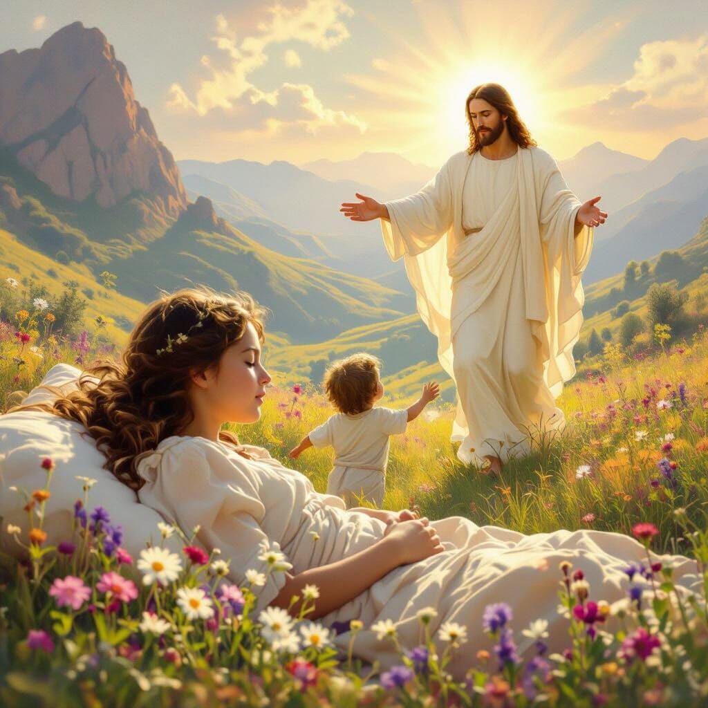 Mother's Dream: Son Reunites with Jesus in Ethereal Valley