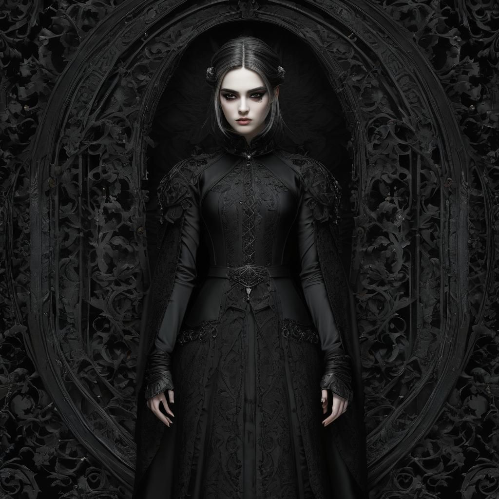 Gothic Character in Dark Elegance