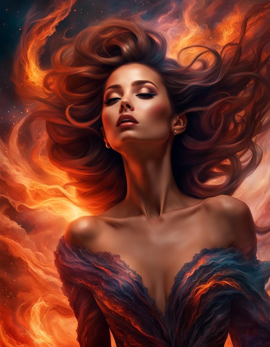 Cosmic fiery beauty