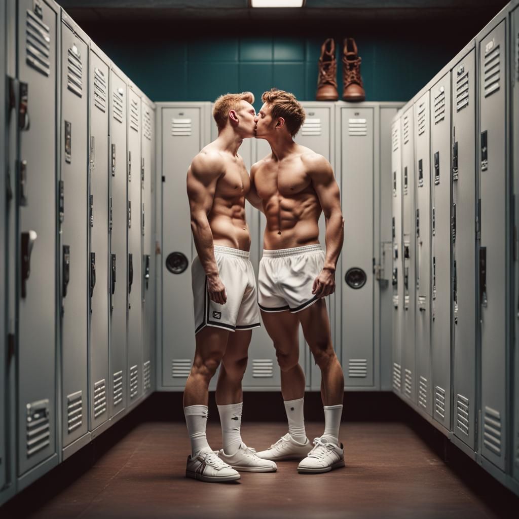 Intimate Locker Room Scene: A Digital Matte Painting