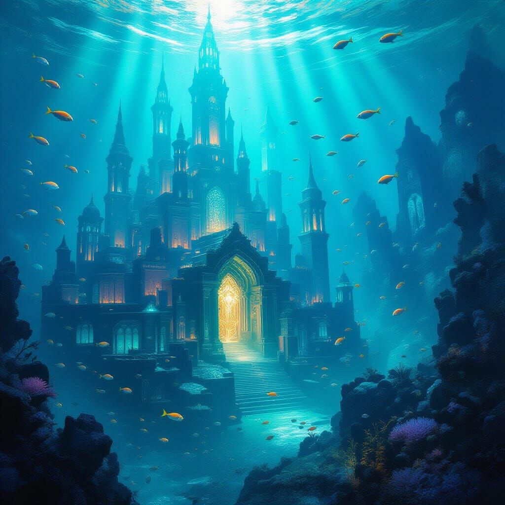 Bioluminescent Coral Metropolis of Atlantis