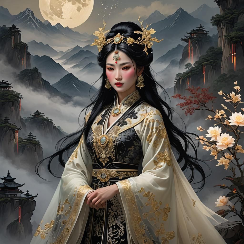 Ethereal Cultivator in Art Nouveau Style