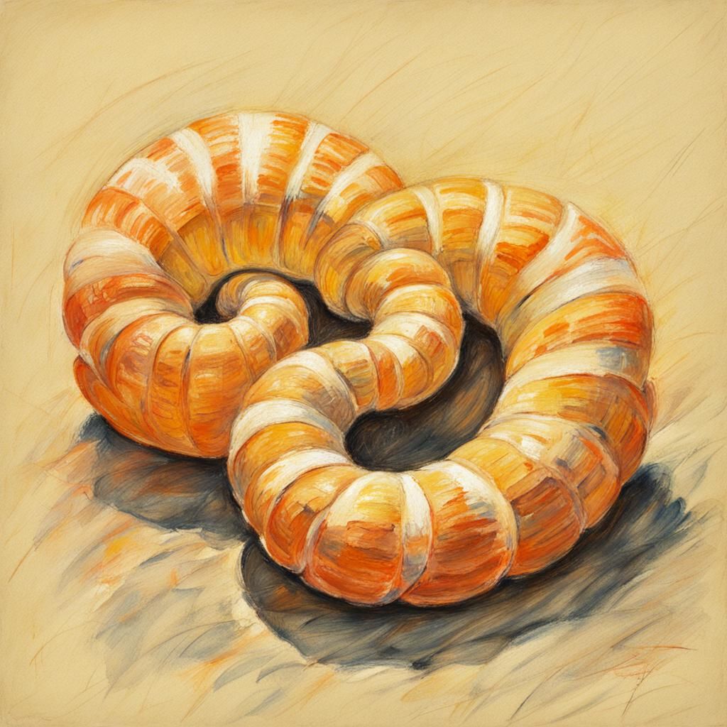 Shell in Rough Chalk Drawing Style