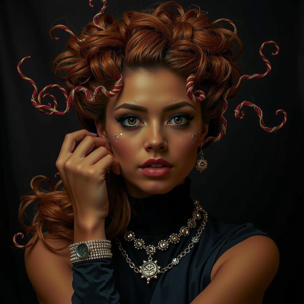 Vibrant Swirling Red Abstract Art