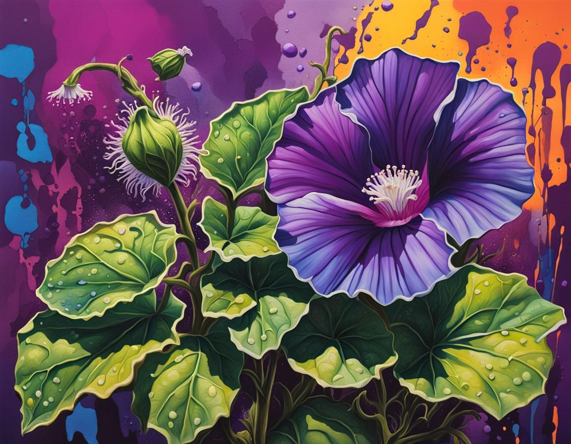 Hyperrealistic Wildflower Meadow in Splash Art Style