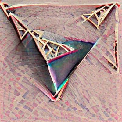 Simple Triangle on Plain Background