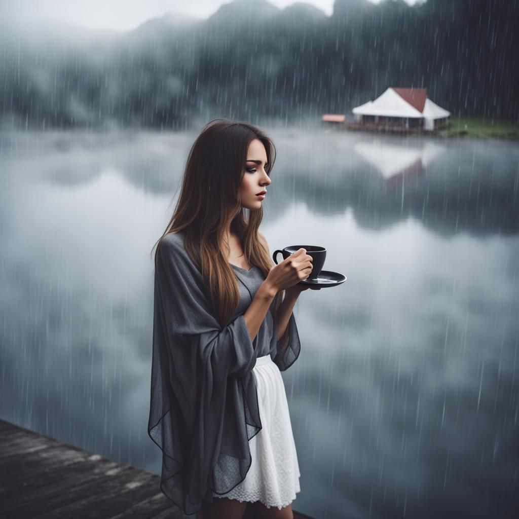 Rainy Lake Cafe: A Realistic Portrait