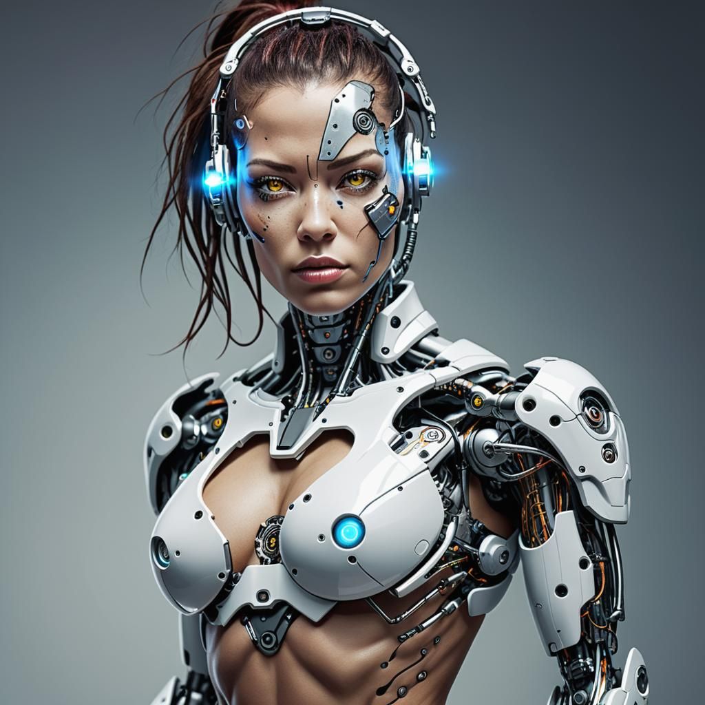 Cyborg Woman Portrait