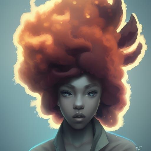 Detailed Black Vulpix Portrait in 8k