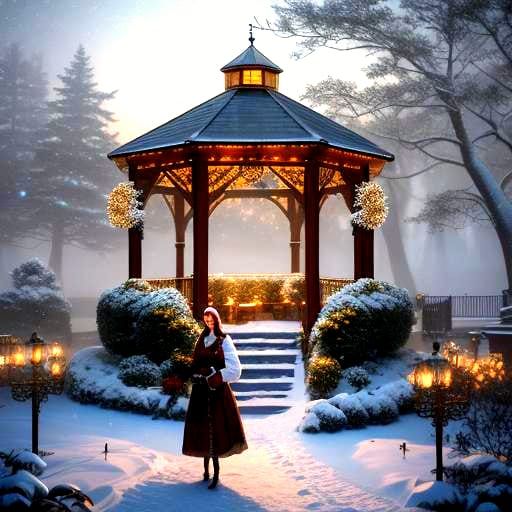 Christmas Joy: Hyperrealistic Photography in Kinkade Style