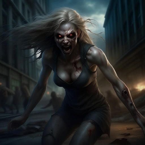 Classic Zombie Image Generated by AI