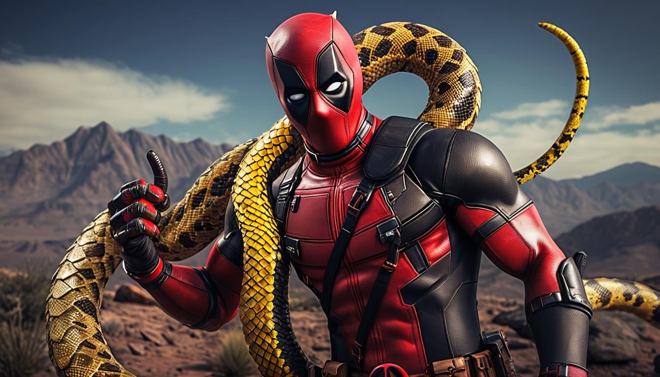 Hyperrealistic Deadpool Serpent Fursuit in 3D