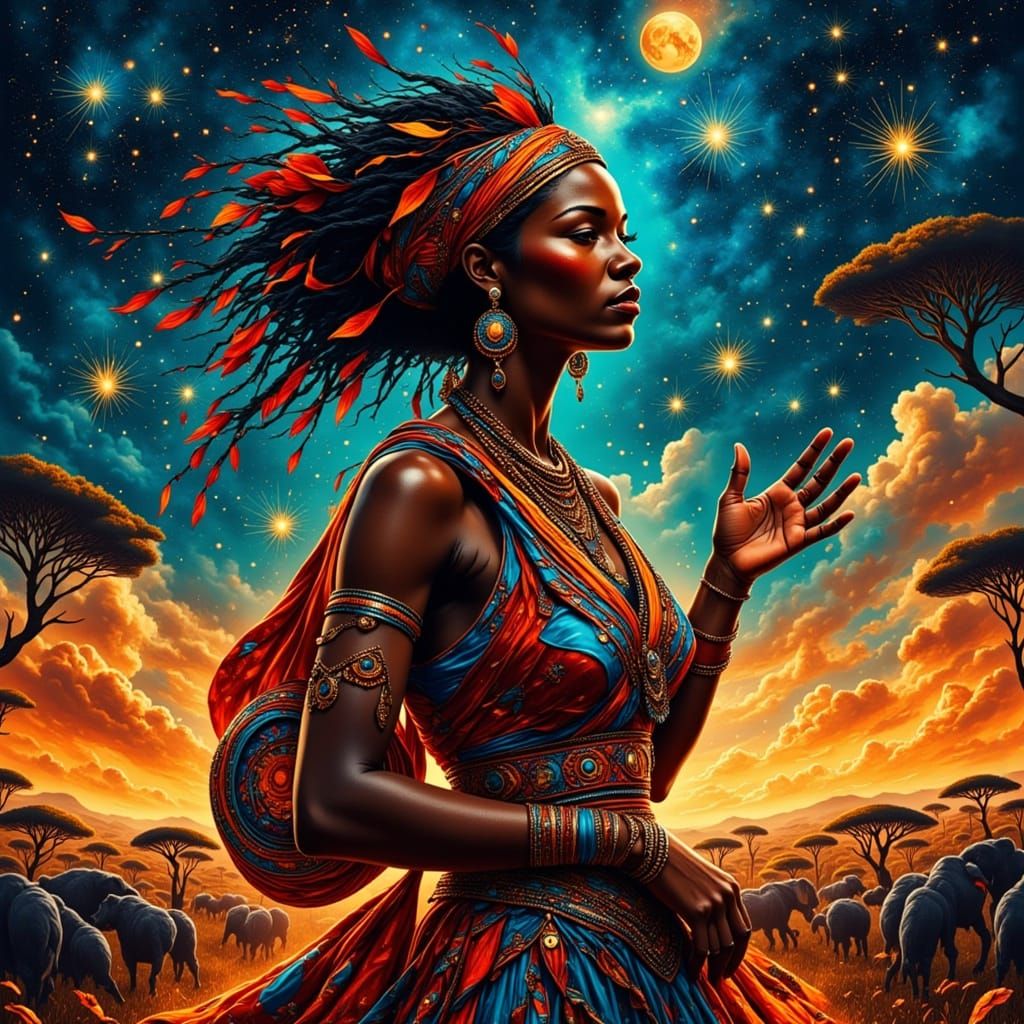 Ethereal African Drummer Summons Spirits