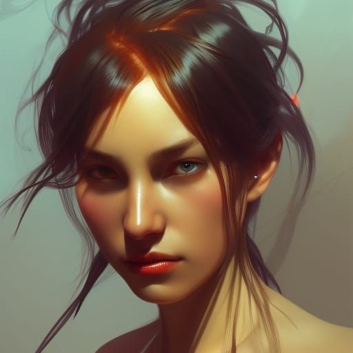 Detailed Portrait with Dynamic Lighting, Trending Artstation...