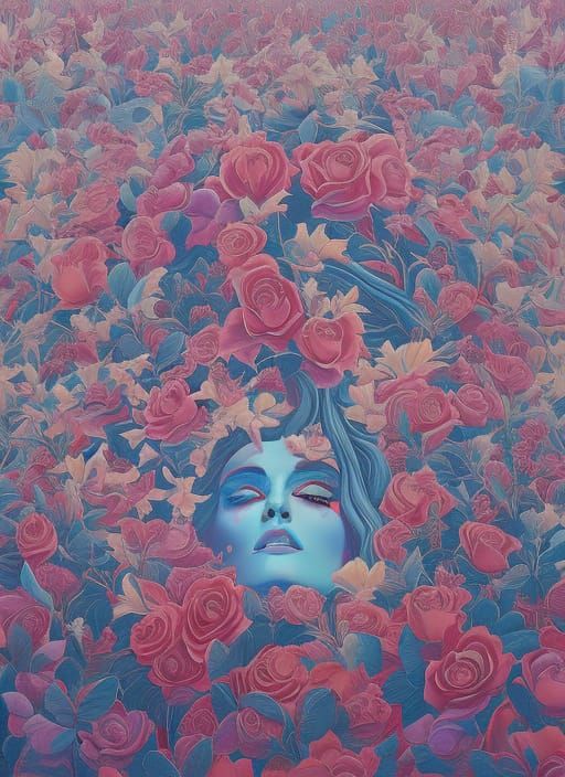 Detailed Portrait of Non-Binary Humans in Cel-Shaded Style