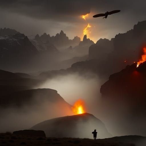 Hollow End of World with Eternal Fire in Pop Art