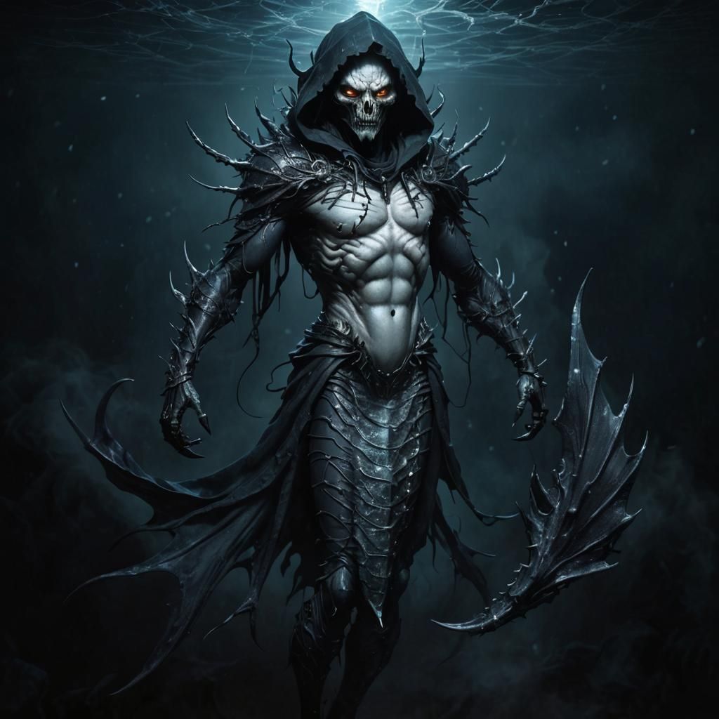 Magical Scorpio Arachnid Emerges, Dark Fantasy Art