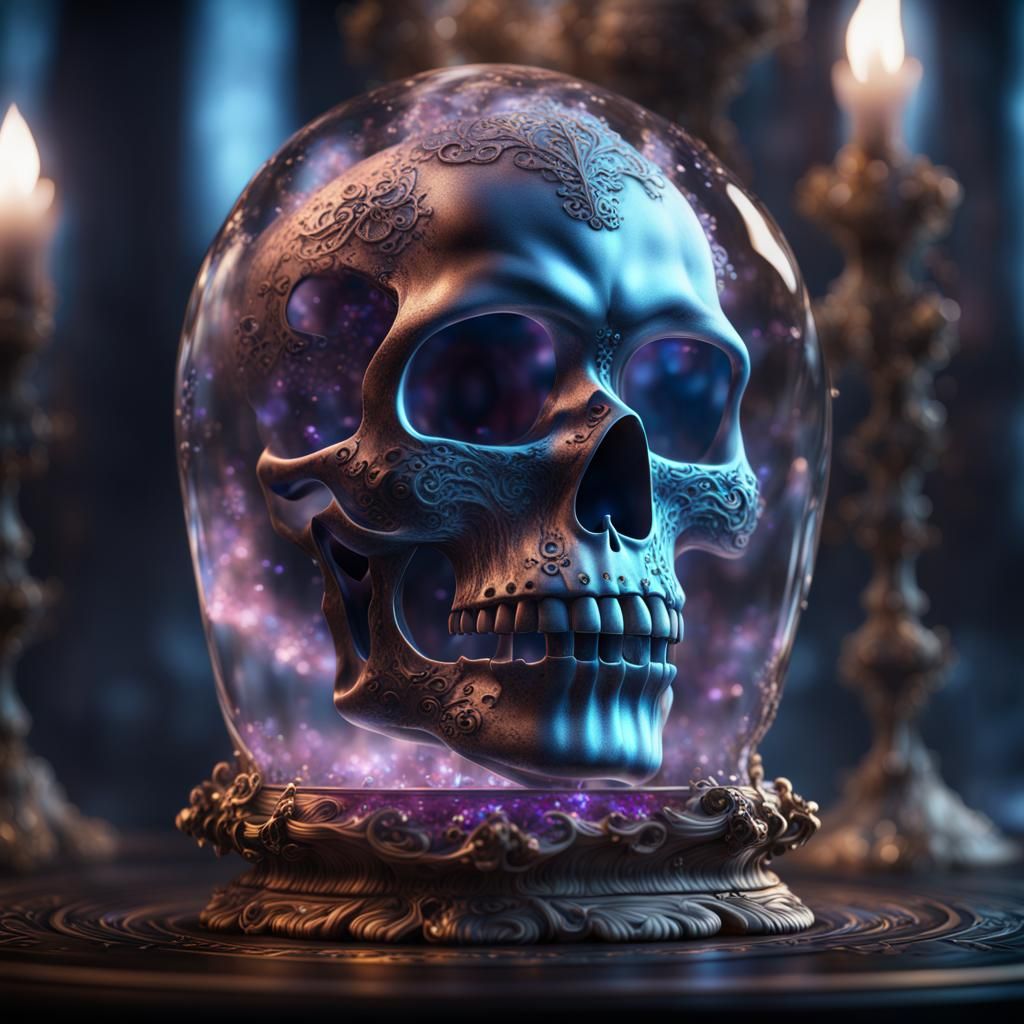 Jeweled Ghost in Crystal Skull: Detailed Matte Painting