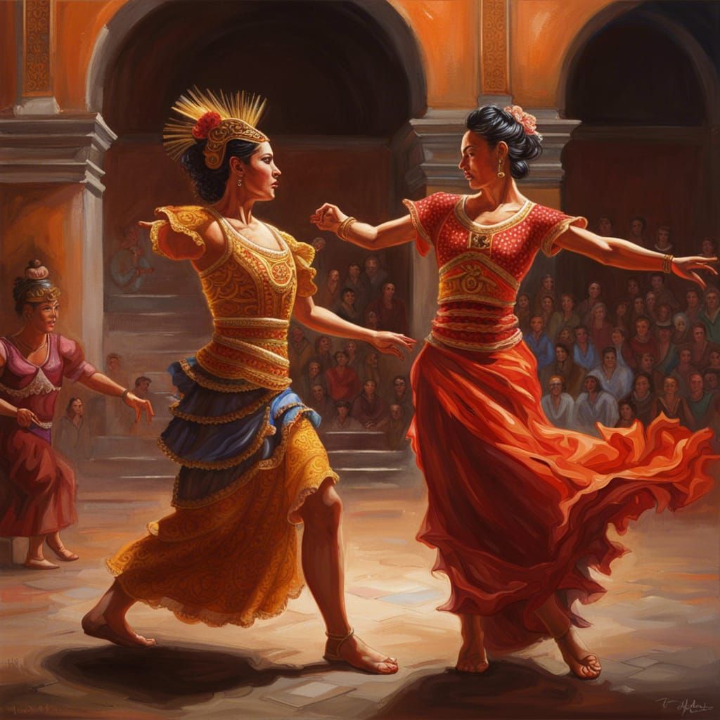 Spanish and Balinese Dancers in Roman Arena