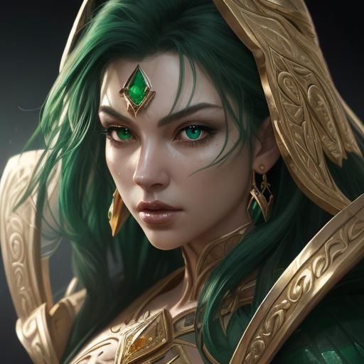 Hyperrealistic Emerald Rings on Gold