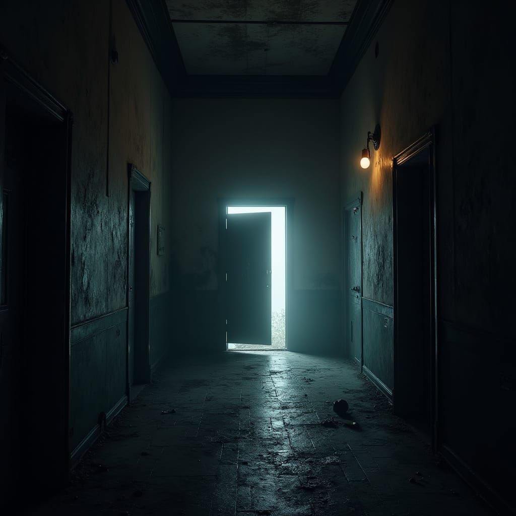 Eerie Abandoned Hallway in Unreal Engine 5