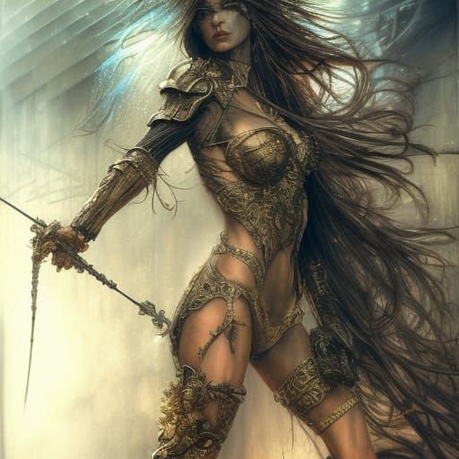 Intricate Warrior in a Sunny Paradise