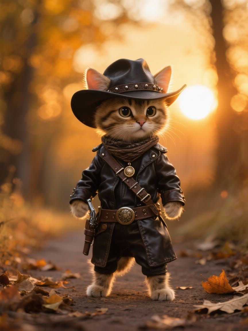 A Wild-West outlaw Cat