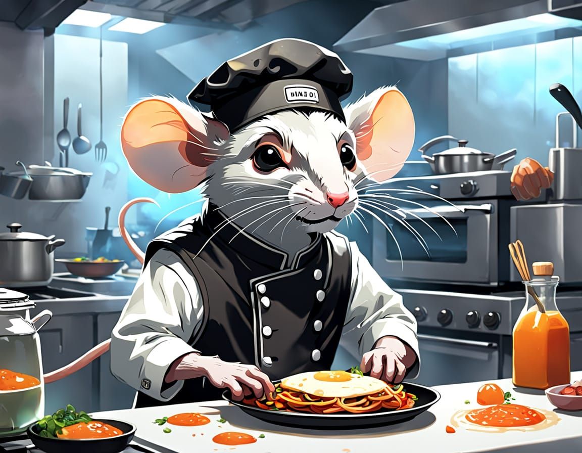 Futuristic Chef Rat Poster Art