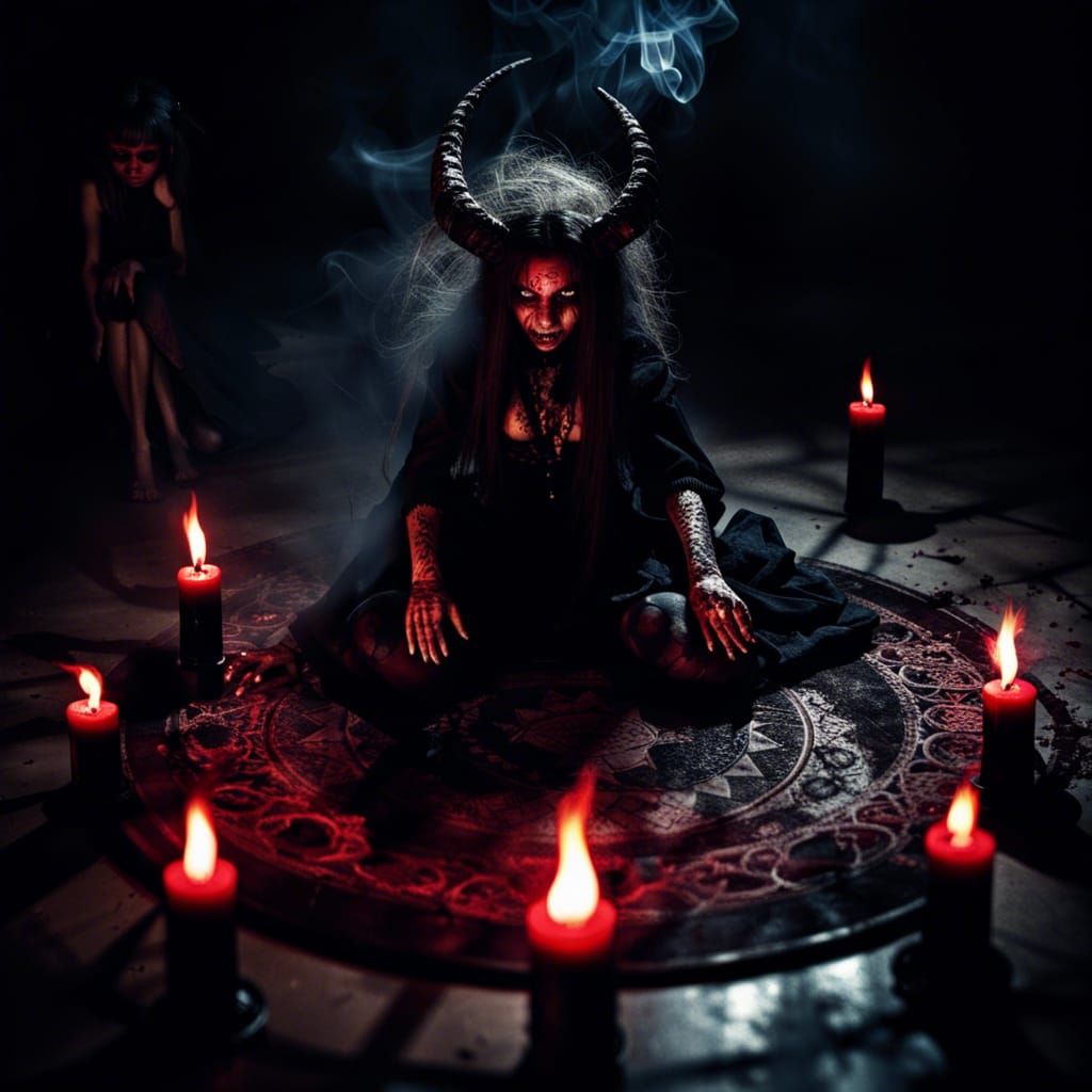 Smoked Demon Conjured by Bloody Doll Witch