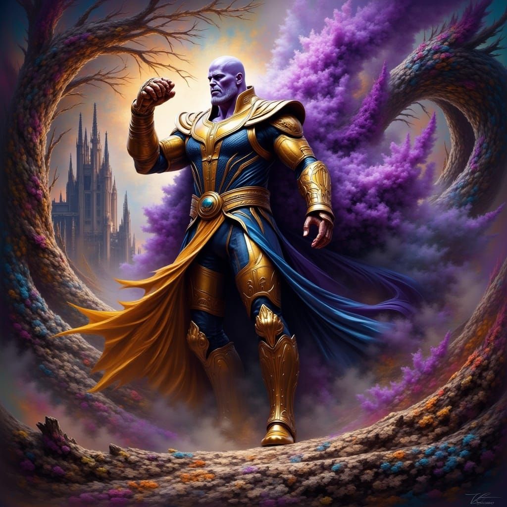 Thanos vs Darth Vader: Dark Fantasy Showdown