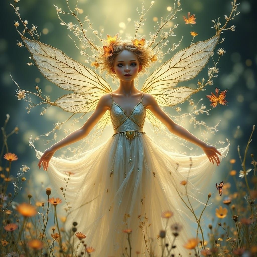 Whimsical Fairy in Ethereal Landscapes