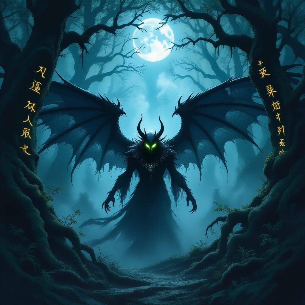 Spectral Guardian in Enchanted Forest