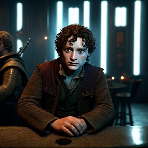 Frodo and Han Solo at the Cantina Bar