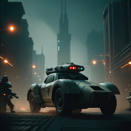 Coruscant Undercity Speeders: A Star Wars Cinematic Scene