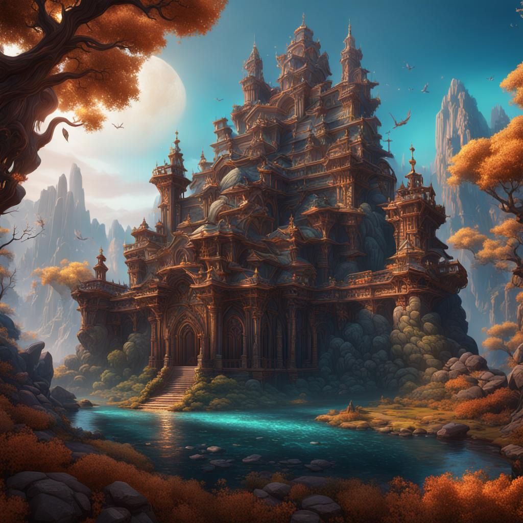 Fantastical Kanolope Digital Matte Painting