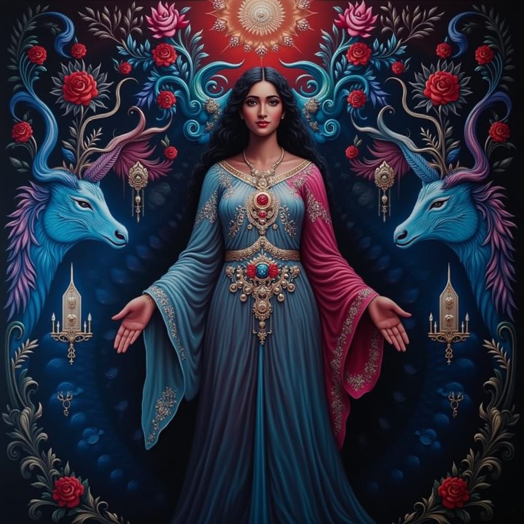 Masterpiece Painting of Beauty and Truth