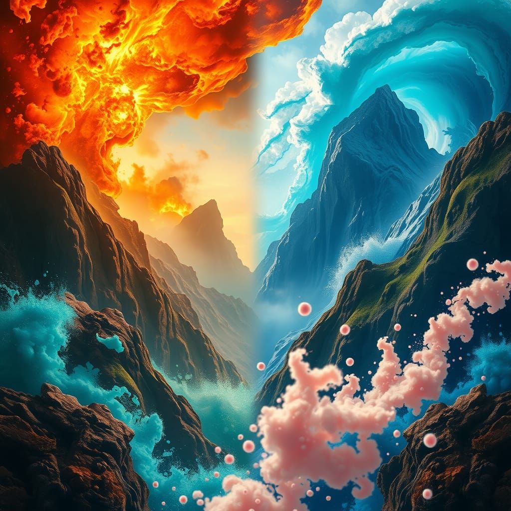 Elemental Realm: Fire, Water, Earth, and Air